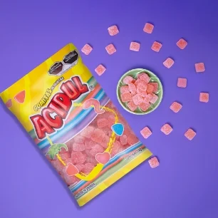 Gomitas gourmet de toronja, con un sabor ácido y refrescante
